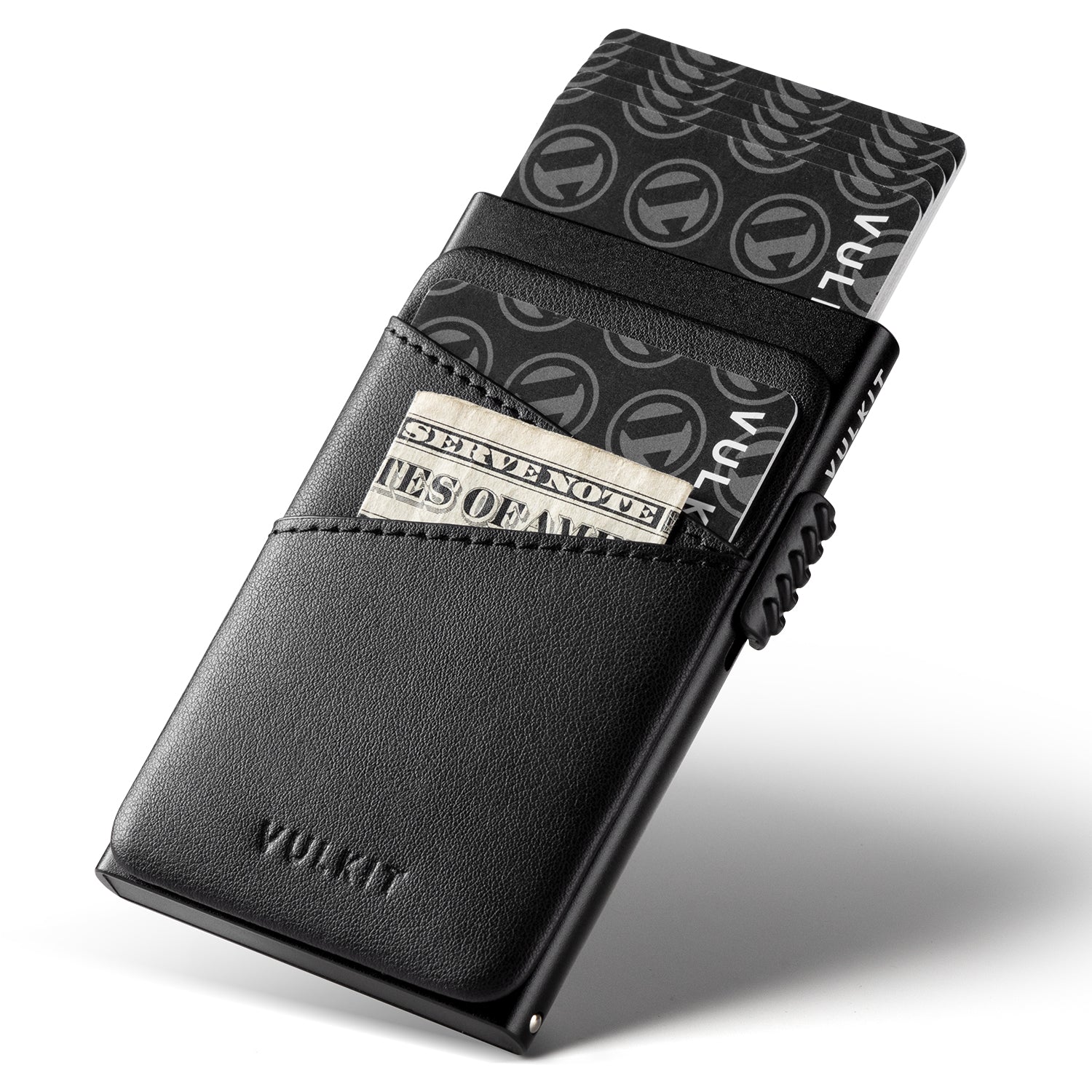 VC304 Minimalist Leather Card Holder with Extra Pocket for Cash & Coins - Slim RFID Blocking Wallet for Men & Women (Perfect for Travel & Everyday Use)