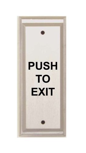 PN5-111 Vandal Resistant Pneumatic Time Delay Push Plate Exit Button - Durable Metal Access Control for Commercial Buildings, Schools & Hospitals