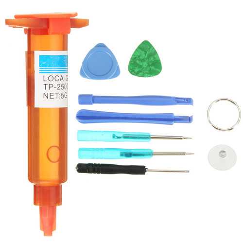 5ML UV Glue with Outer Screen Glass Replacement Repair Kit for iPhone, Samsung, iPad - Fix Cracked Screens at Home or Office