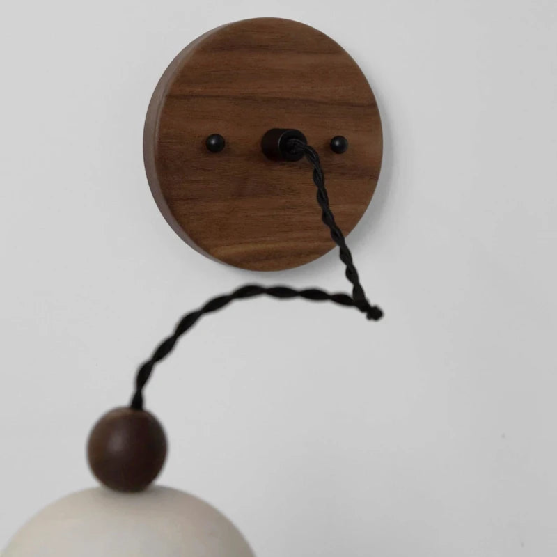 Elegant Walnut Pendant Light - Modern Handcrafted Wooden Ceiling Lamp for Dining Room, Kitchen Island & Bedroom Lighting