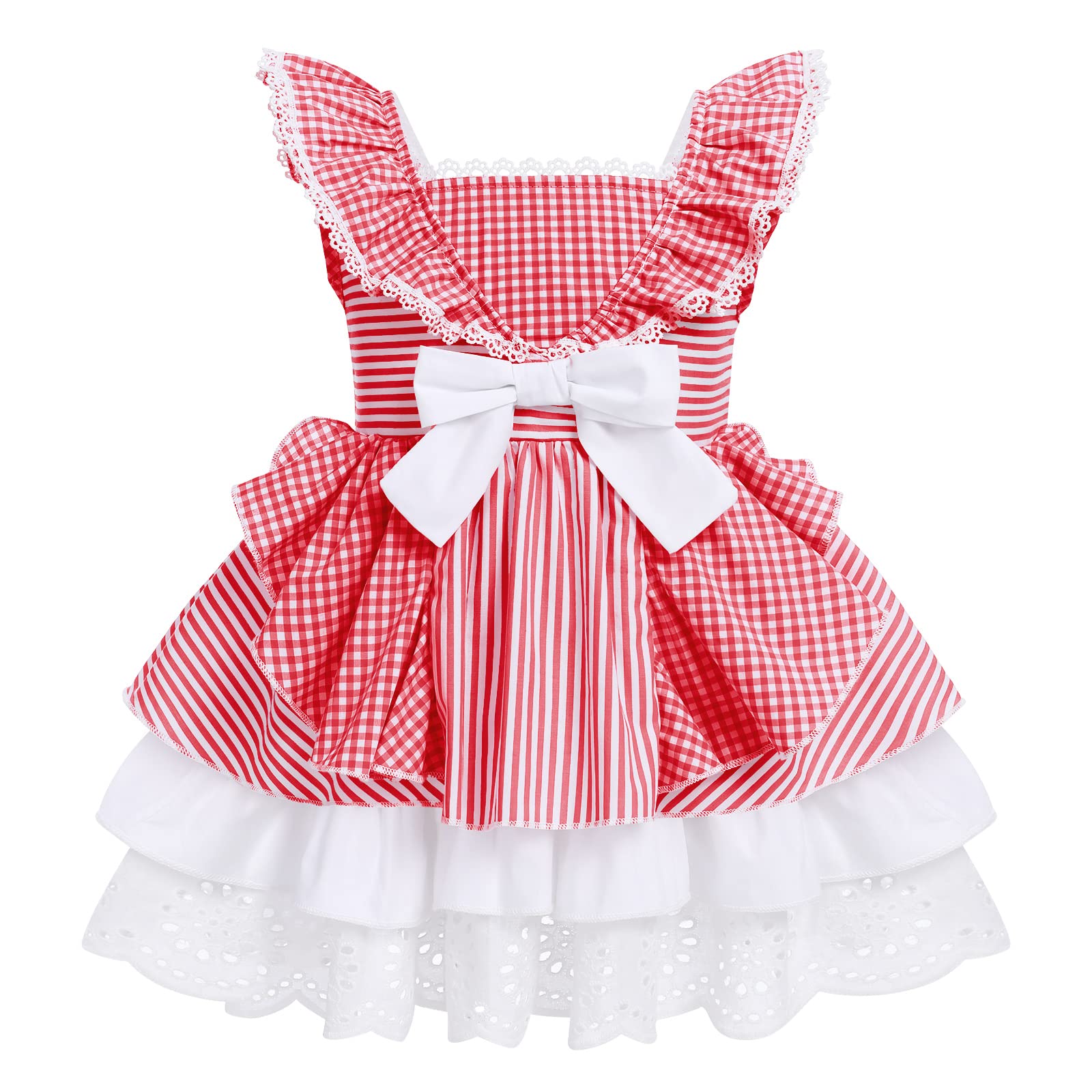 Baby Girls Tutu Dress - Princess Sleeveless Strawberry Party Dress with Ruffle Tulle for Birthday, Easter & Valentine's Day | Perfect for Photoshoots, Pageants & Special Occasions
