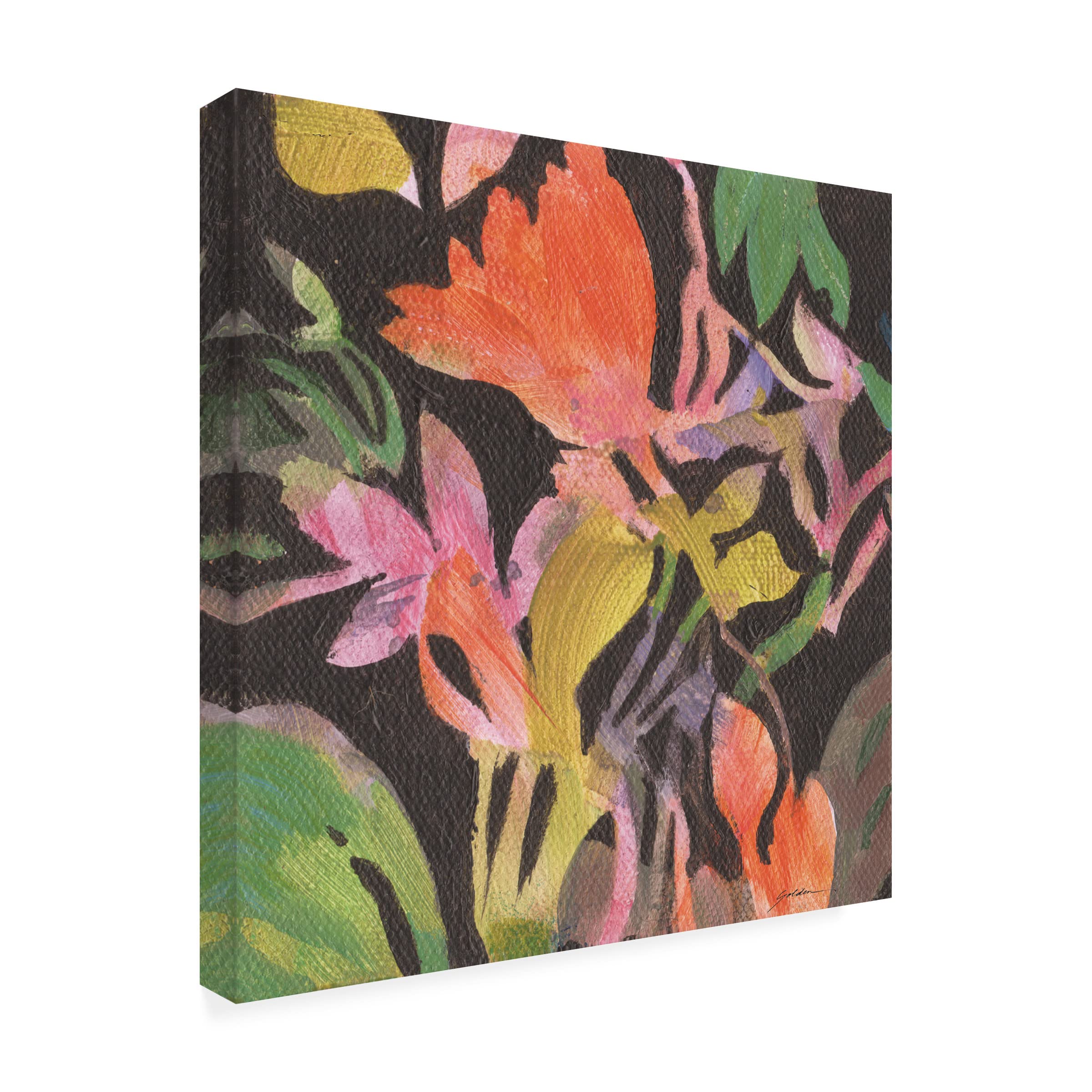 Trademark Fine Art 'Across the Night 1' Canvas Wall Art Print by Sheila Golden - Modern Abstract Painting for Living Room, Bedroom & Office Decor
