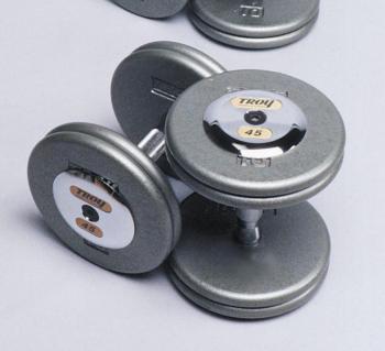 Troy Iron Pro Style Hammertone Dumbbell Set - 15-50lbs Adjustable Weight for Home Gym, Strength Training & CrossFit Workouts | Heavy Duty Cast Iron Construction | Perfect for Muscle Building & Fitness Enthusiasts