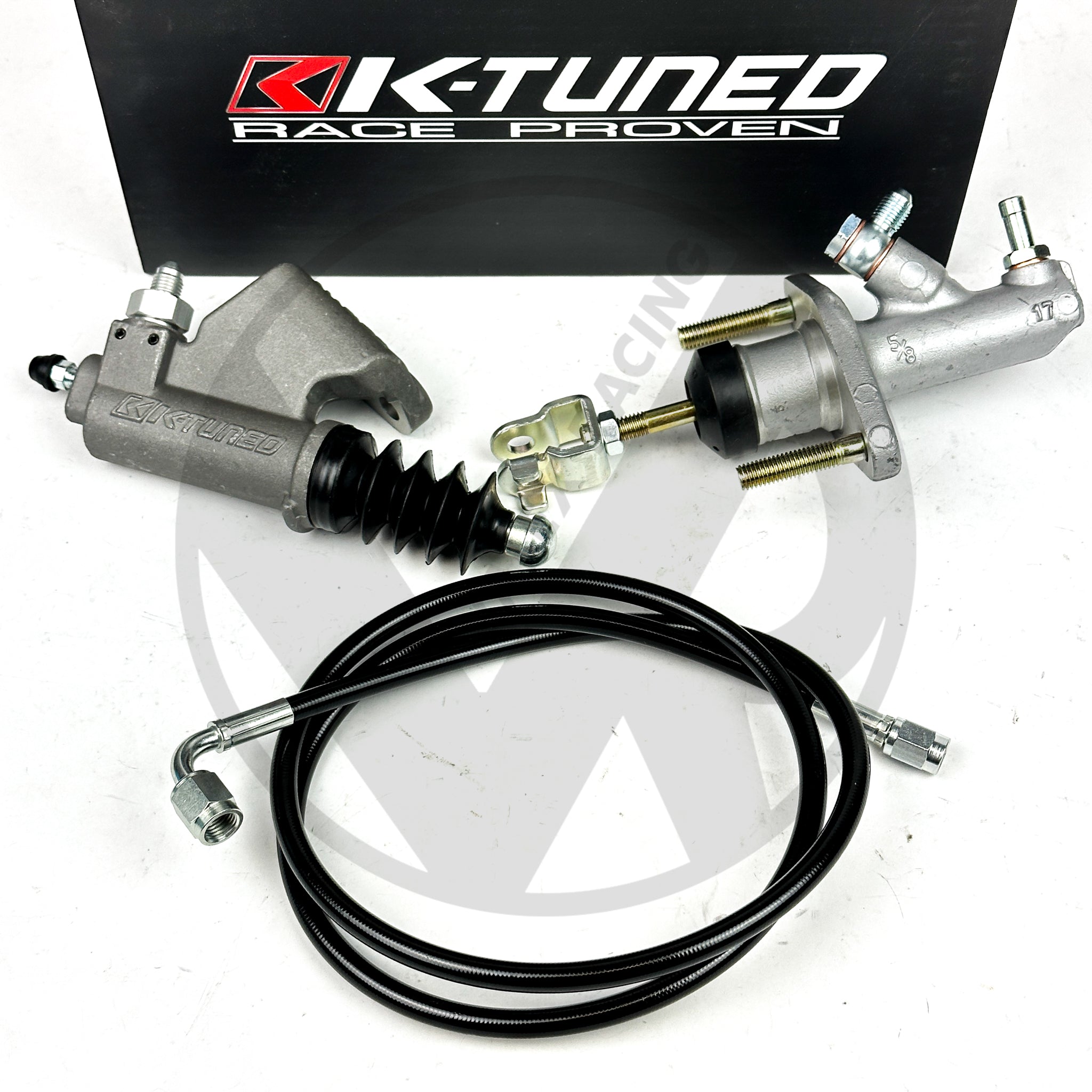 Bolt In EM1 CMC & K Tuned Slave Cylinder Kit for 2012-2015 Honda Civic Si (9th Gen) - Includes Stainless Steel Clutch Line - Performance Upgrade for Smooth Shifting & Enhanced Driving Experience - Perfect for Street Racing & Track Day Enthusiasts