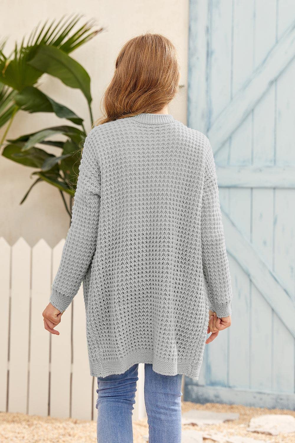 SySea Women's Batwing Long Sleeve Open Front Cardigan - Chunky Knit Sweater Coat with Pockets | Casual Fall & Winter Outerwear for Layering