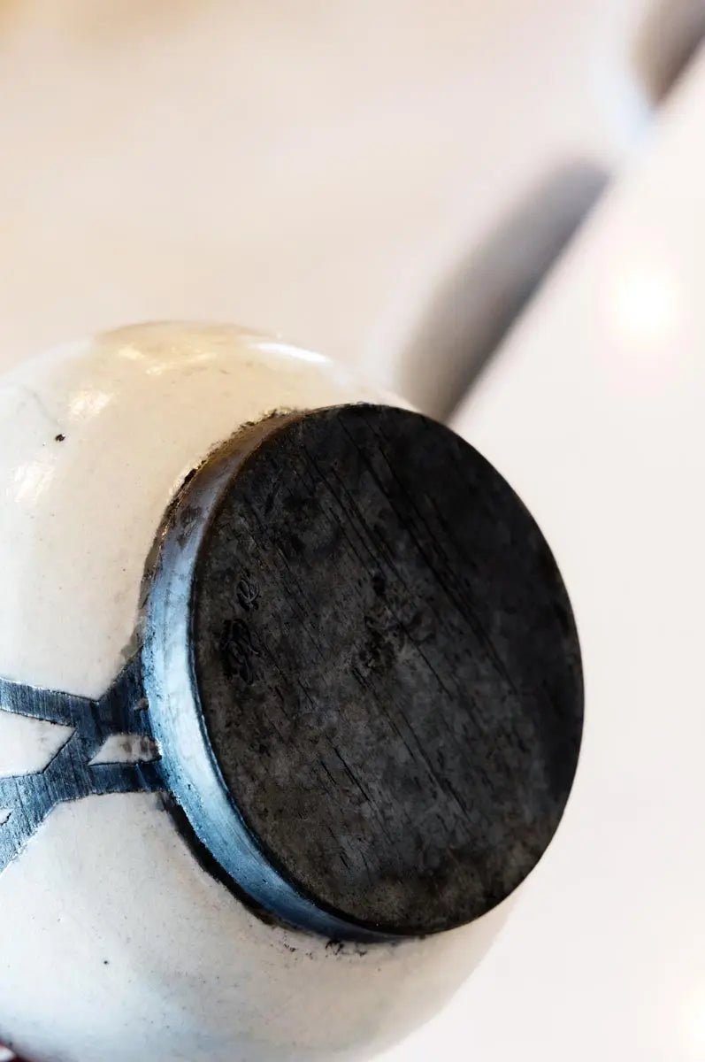 RAKU Crackled Decorative Pot - Medium Size in Pinkish White & Carbon Black - Perfect for Home Décor, Zen Gardens, and Unique Gift Ideas