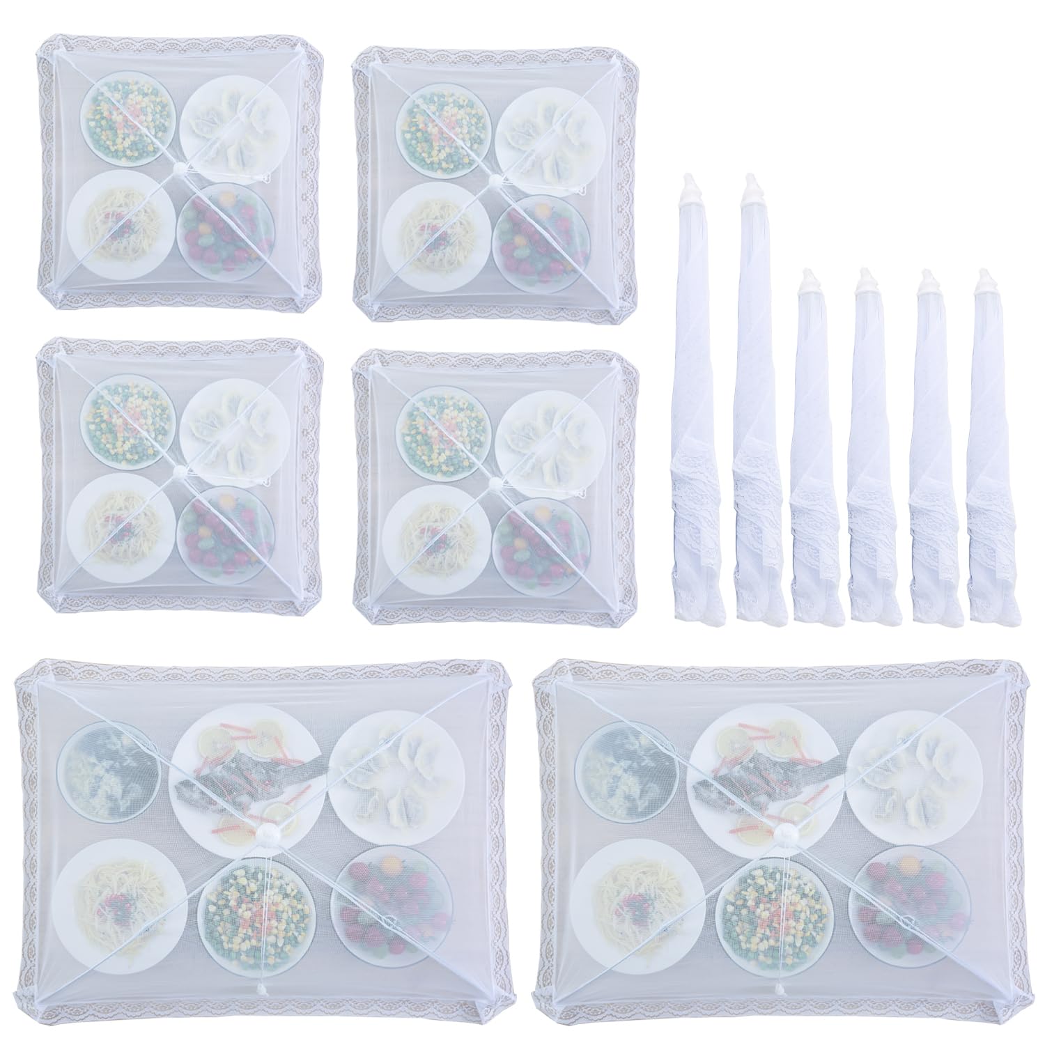 Outdoor Picnic Food Umbrella - Mesh Cover for Parties & Gatherings