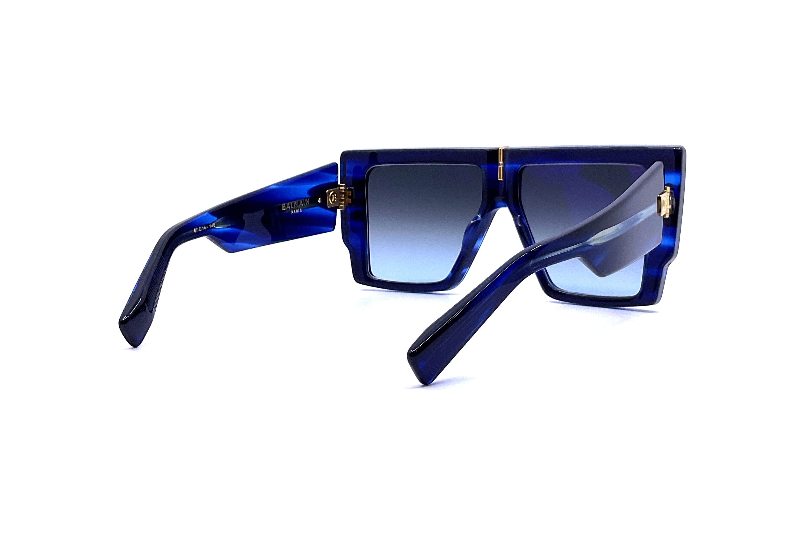 Balmain B Grand Sunglasses - Blue & Gold Aviator Style for Men & Women | Perfect for Outdoor Activities, Travel & Fashion Accessories