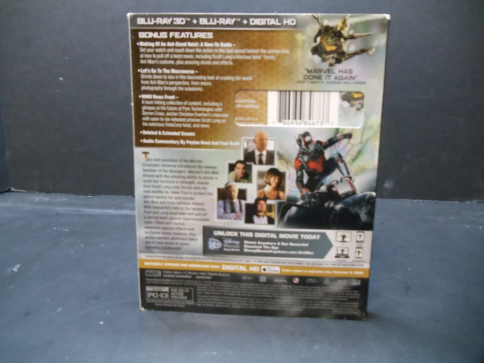 Ant-Man (2015) Blu-ray 3D + 2D 2-Disc Set - Marvel Superhero Movie - Perfect for Home Theater & Marvel Collection