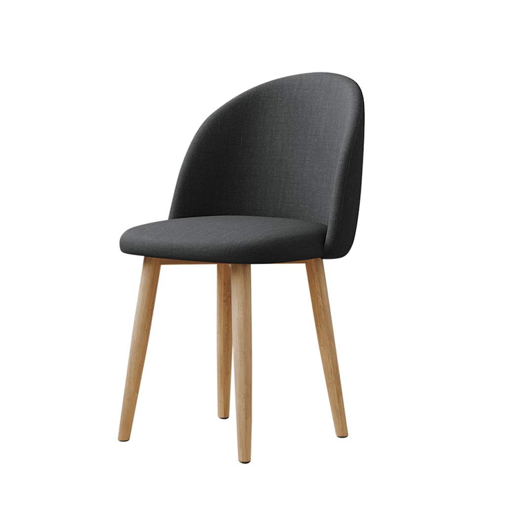 Dark Gray Dining Chair with Leisure Backrest - Versatile for Dressing Table, Cafe, Bedroom, Living Room, Restaurant & Bar Stool Use