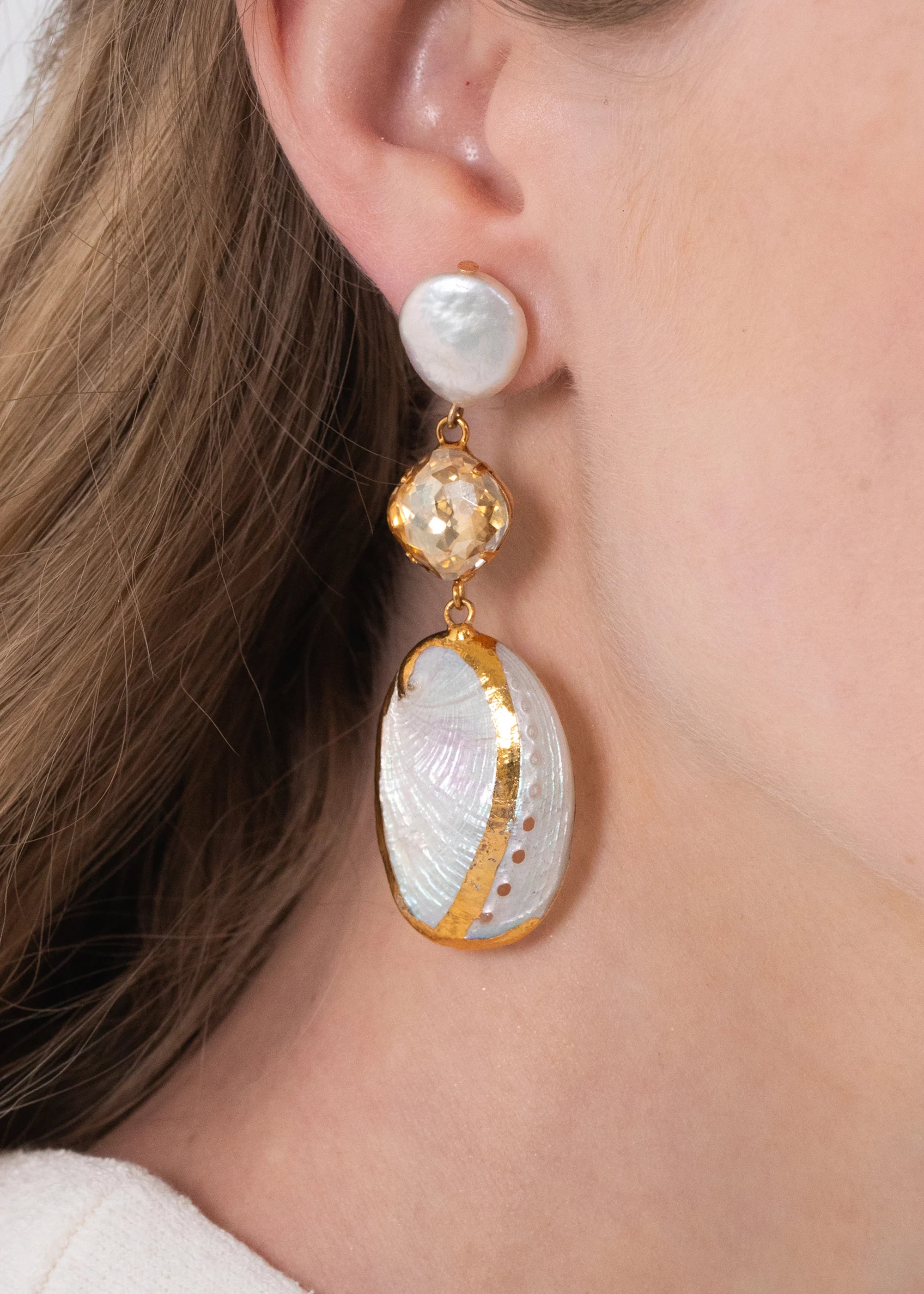 Neryssa Elegant Ivory Dangle Earrings for Women - Boho Chic Jewelry for Parties, Weddings & Everyday Wear