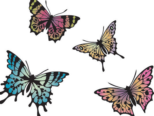Papillon Butterfly Stencil Set - 12 Reusable DIY Craft Templates for Wall Art, Scrapbooking & Home Decor | Perfect for Painting, Wood Burning & Fabric Projects