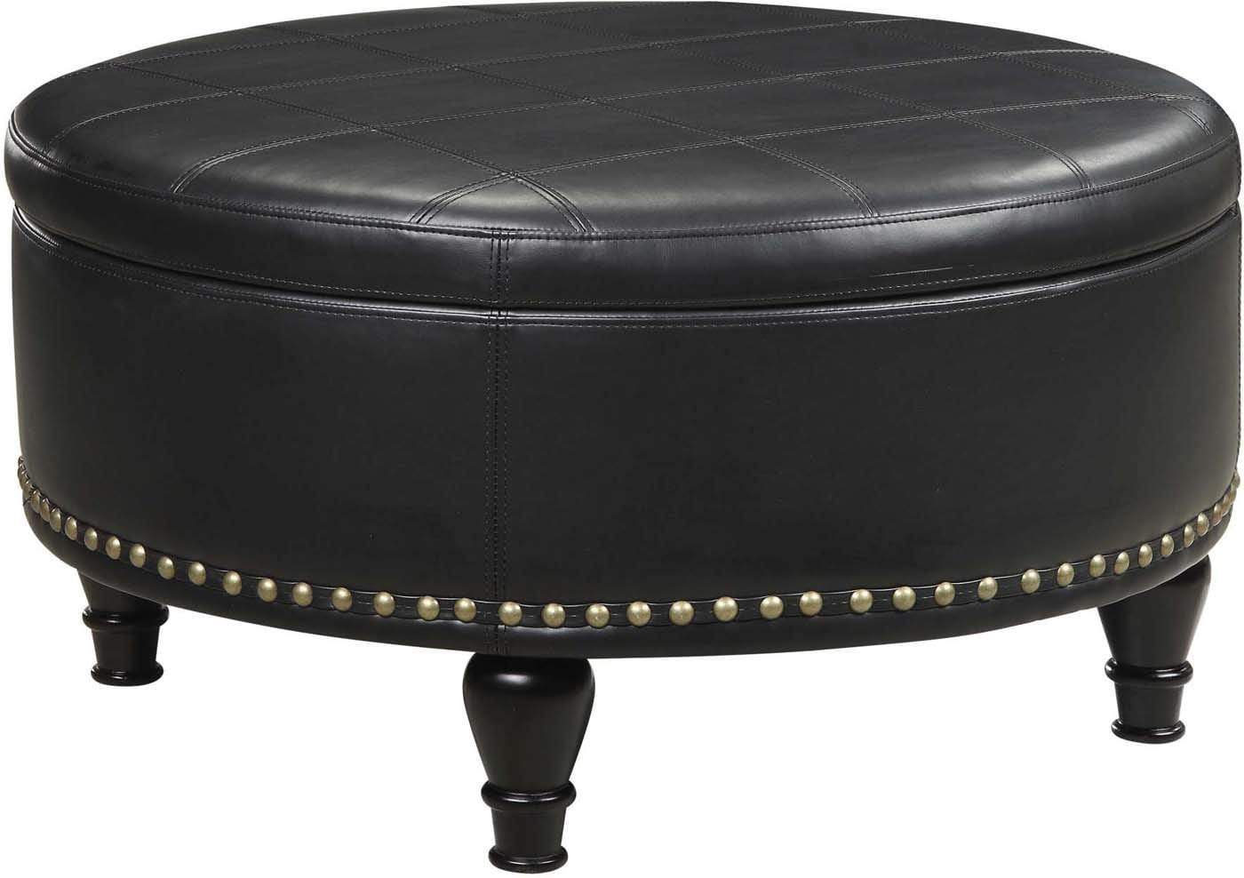 Bassett Augusta Storage Ottoman [BP AUOT32] - Stylish Upholstered Bench with Hidden Storage for Living Room, Bedroom & Entryway