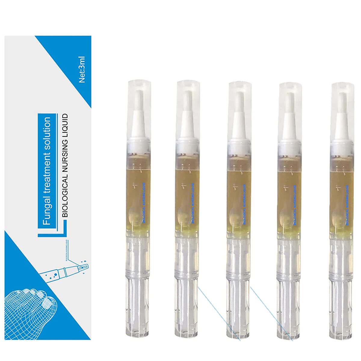 Okita Toenail Fungus Treatment Pen - Fast-Acting Antifungal Nail Care for Toenails & Fingernails (5 Pack) - Perfect for Athletes, Swimmers & Daily Foot Care