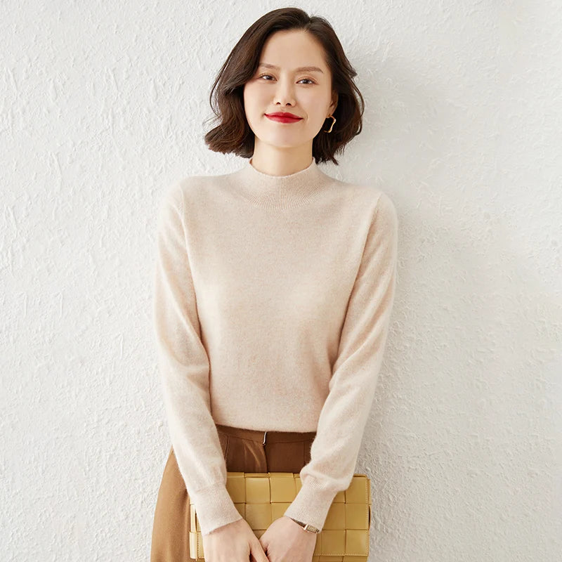 Warm Long Sleeve Pullover Sweater for Women - Cozy Knitwear for Fall & Winter - Perfect for Casual Outfits and Layering