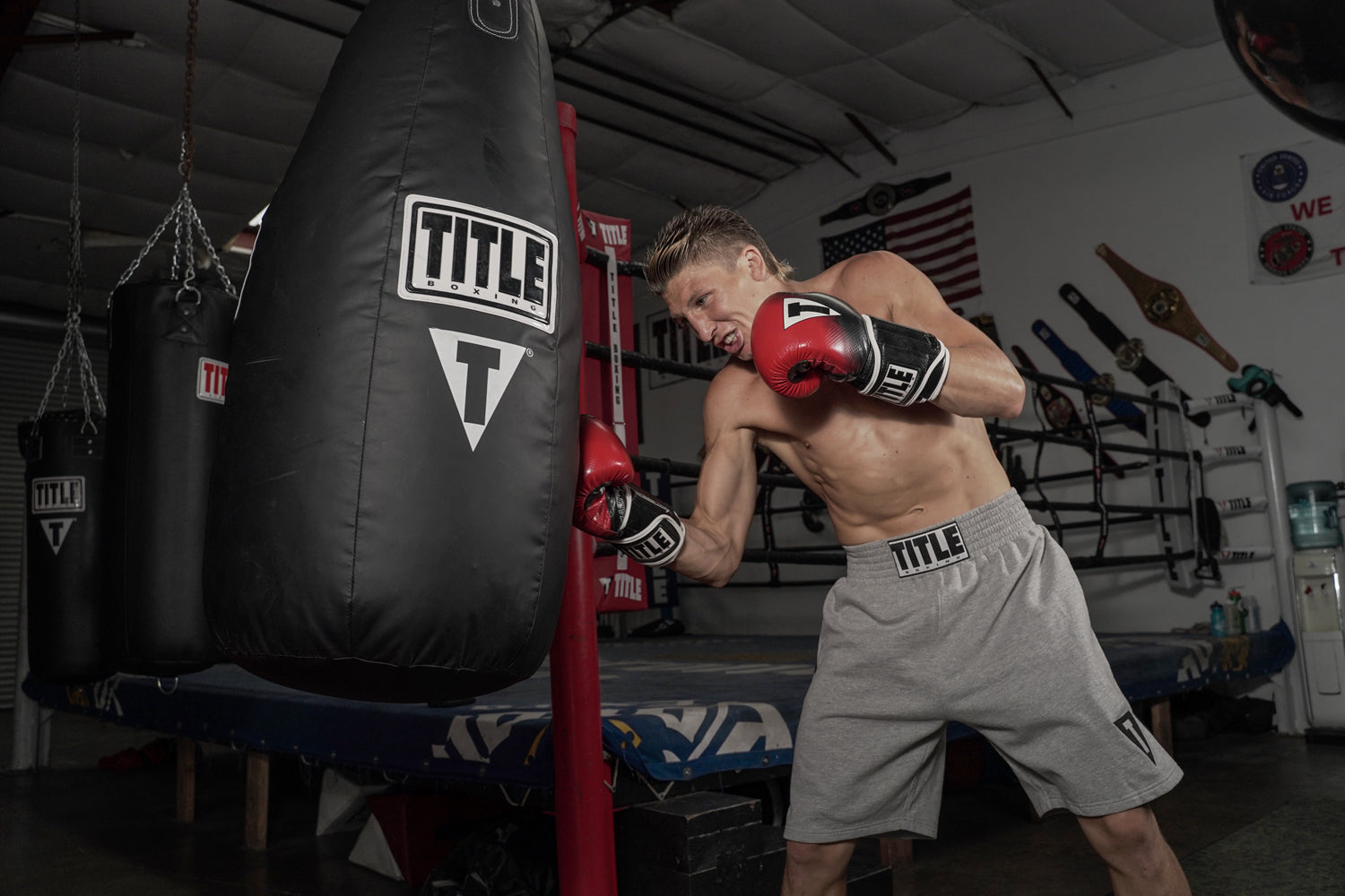 TITLE Boxing Tear Drop Heavy Bag - Premium Punching Bag for Boxing, MMA & Fitness Training - Ideal for Home Gym & Martial Arts Practice