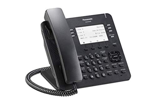 Panasonic KX-DT635-B 6-Line Digital Business Phone with LCD Display & Self-Labeling Keys - Black Office Phone for Call Centers, Reception Desks, and Professional Workplaces