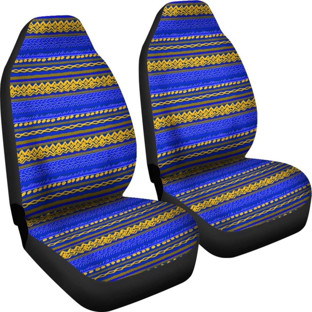 Vibrant Blue and Yellow Aztec Pattern Blanket 174510 - Soft Cozy Throw for Home Decor, Couch, Bed, and Outdoor Picnics