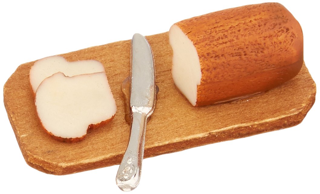 Darice Miniature Bread and Knife Set - 3-Piece Assorted Sizes for Dollhouse, Diorama & Model Train Scenes - Timeless Miniature Kitchen Accessories