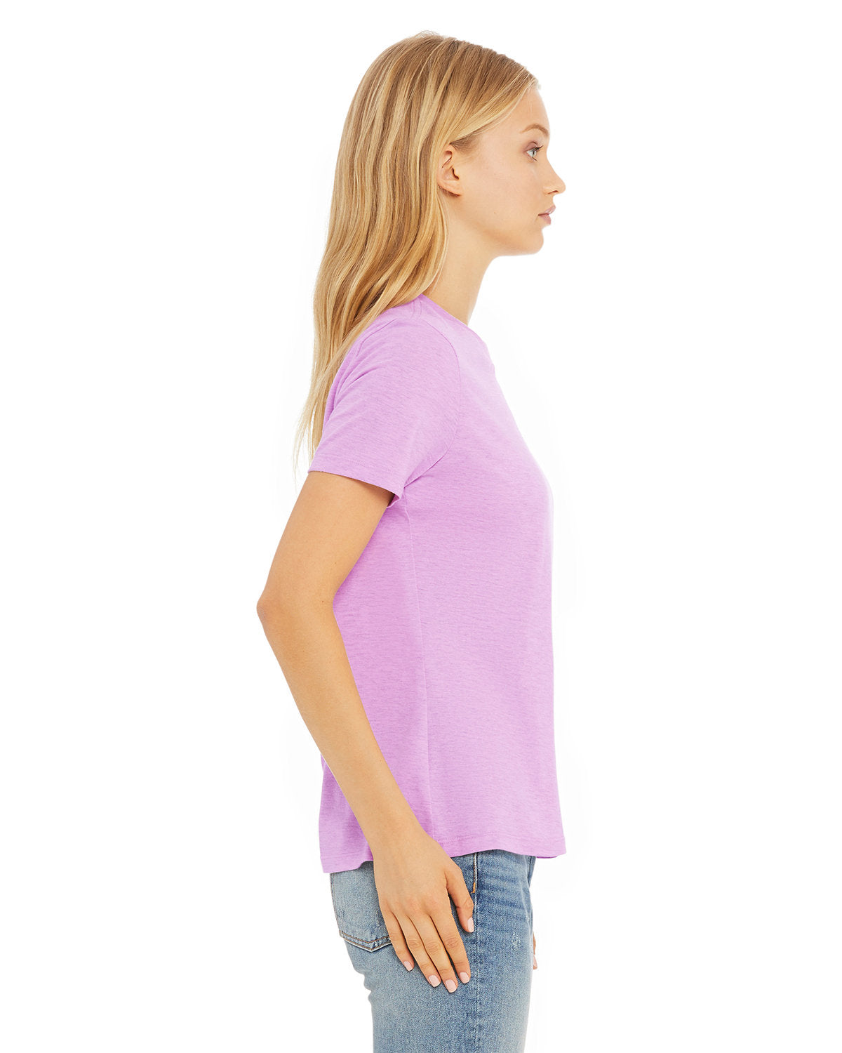 Bella + Canvas 6400CVC Women's Relaxed Heather Short Sleeve T-Shirt - Soft Cotton Blend Tee for Casual Wear, Workout & Everyday Comfort