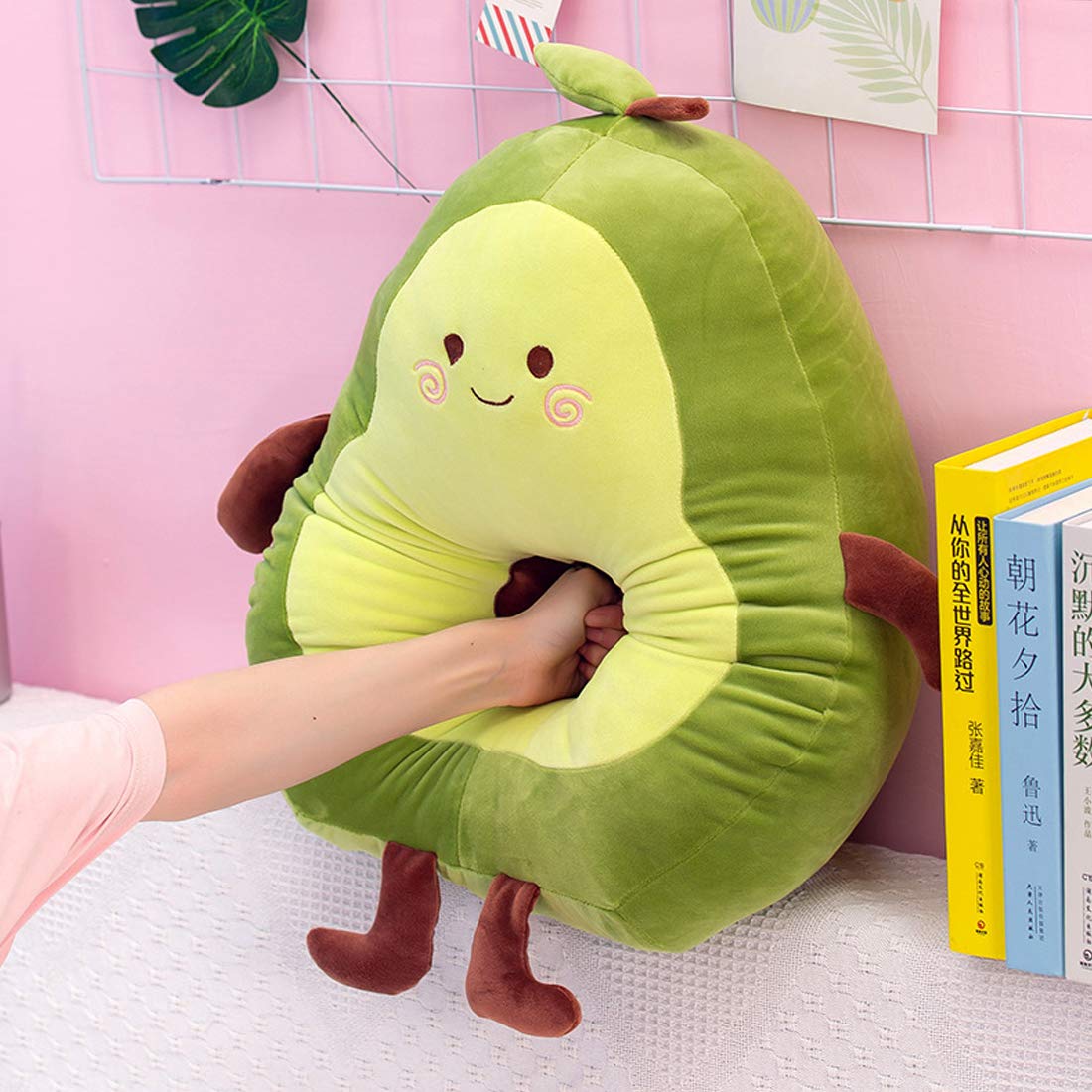 EHOTONG Avocado Plush Pillow - Soft & Cute Fruit-Shaped Stuffed Toy for Home Decor (25.6 Inch) - Perfect for Sofa, Bed, Nursery & Gift Giving