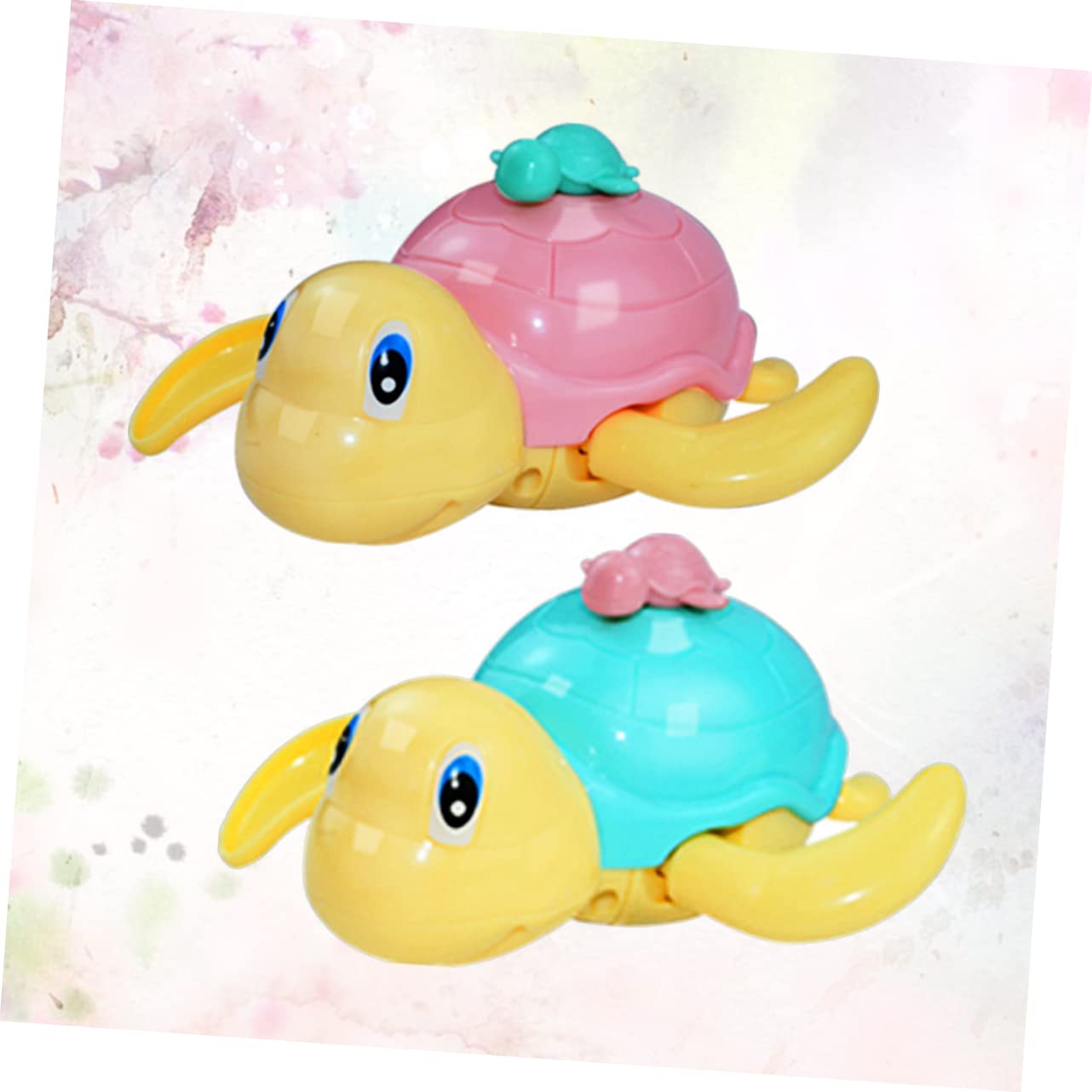 DRESSOOS 2-Pack Wind-Up Swimming Turtle Bath Toys - Safe Bathtub Water Toys for Toddlers & Kids | Fun Bath Time, Pool & Beach Play