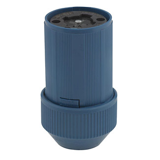 30 Amp 600VAC / 20Amp 250V DC 4 Pole 5 Wire Grounding Locking Connector - Blue (25414 B) - Ideal for Industrial Equipment, Marine Applications, and Heavy-Duty Electrical Connections