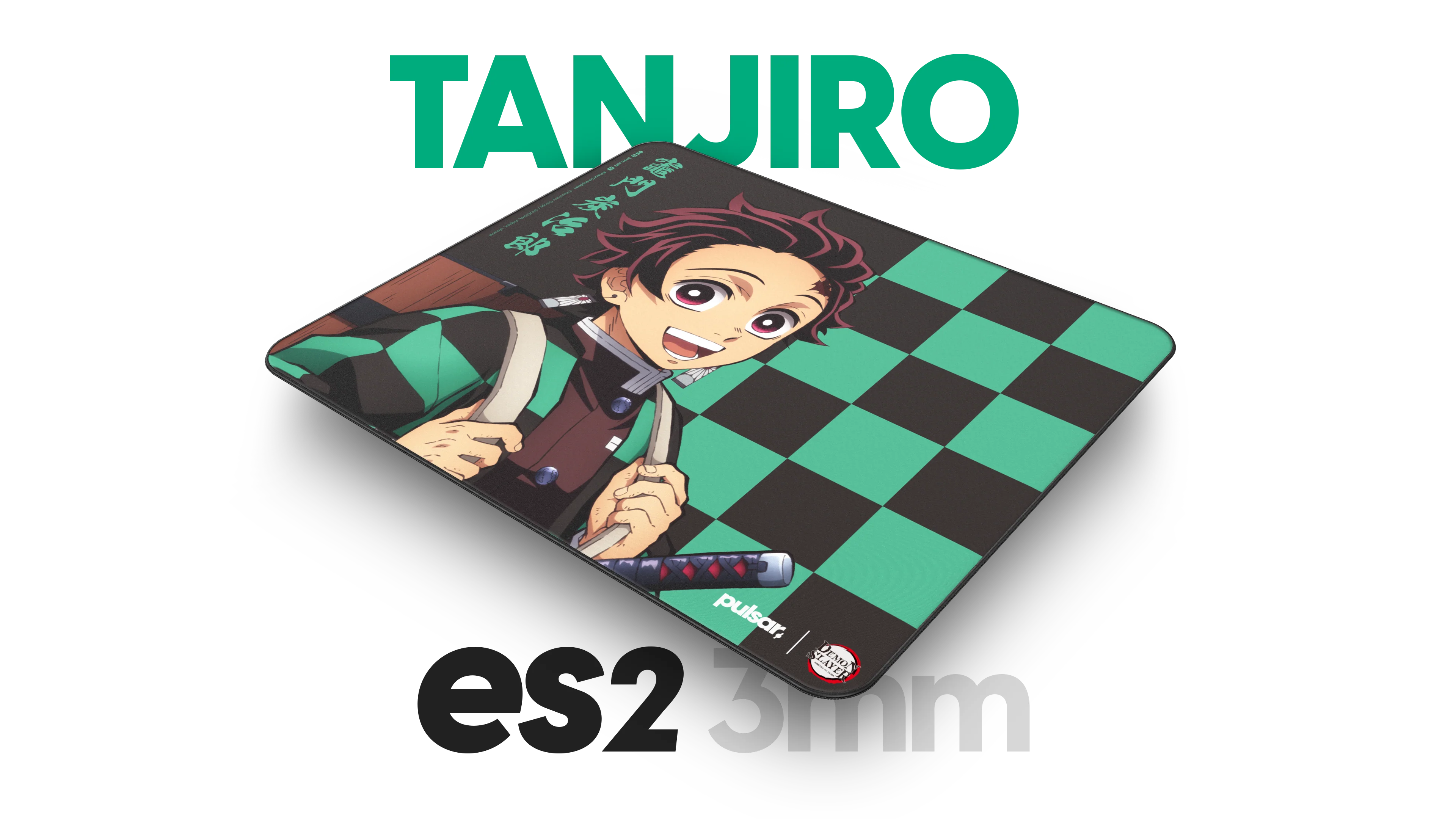 Pulsar ES2 eSports Mouse Pad - Tanjiro Demon Slayer Edition | Non-Slip Gaming Surface | Large Size for PC & Laptop | Perfect for FPS, MOBA & Competitive Gaming