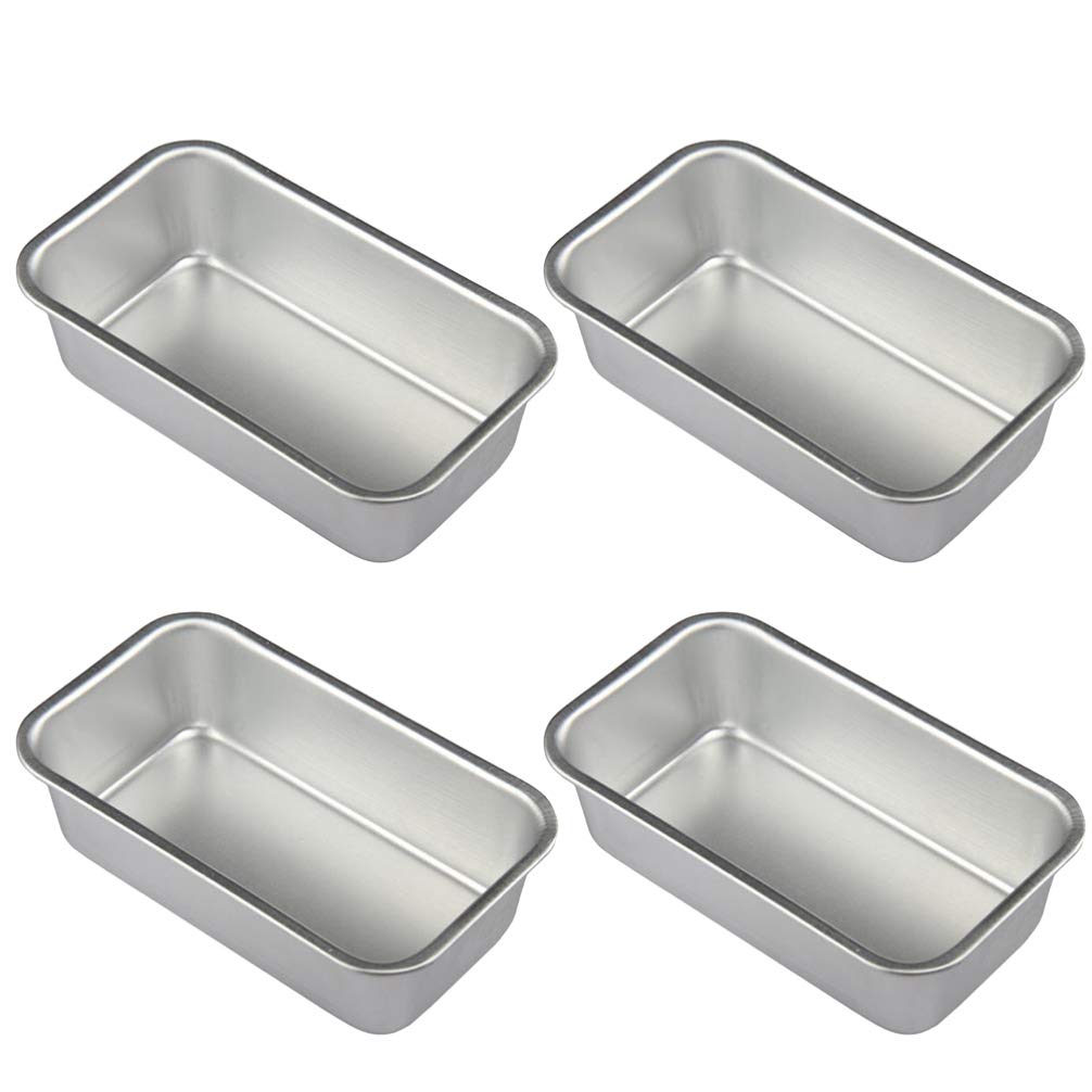 DOITOOL 4-Piece Nonstick Aluminum Alloy Rectangular Loaf Pans - Perfect for Baking Bread, Cheesecake & Cakes | Ideal for Home Bakers, Holiday Baking & Gift Giving