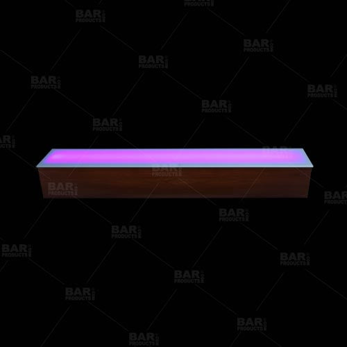 BarConic® LED Liquor Bottle Display Shelf - Adjustable Mahogany Wood Bar Shelf with Built-in Lights - Perfect for Home Bars, Restaurants & Retail Stores