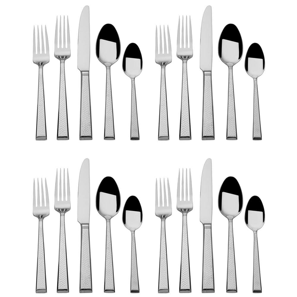 Kyler 20-Piece Stainless Steel Flatware Set - Service for 4 - Elegant Dinnerware for Everyday Use & Special Occasions