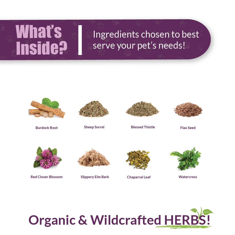 Amber NaturalZ Life Cell Support Herbal Supplement for Dogs, Cats, Birds, Guinea Pigs & Rabbits | Liver Health Support | 4oz Glass Bottle | Made in USA | Supports Detox & Vitality for Small Pets