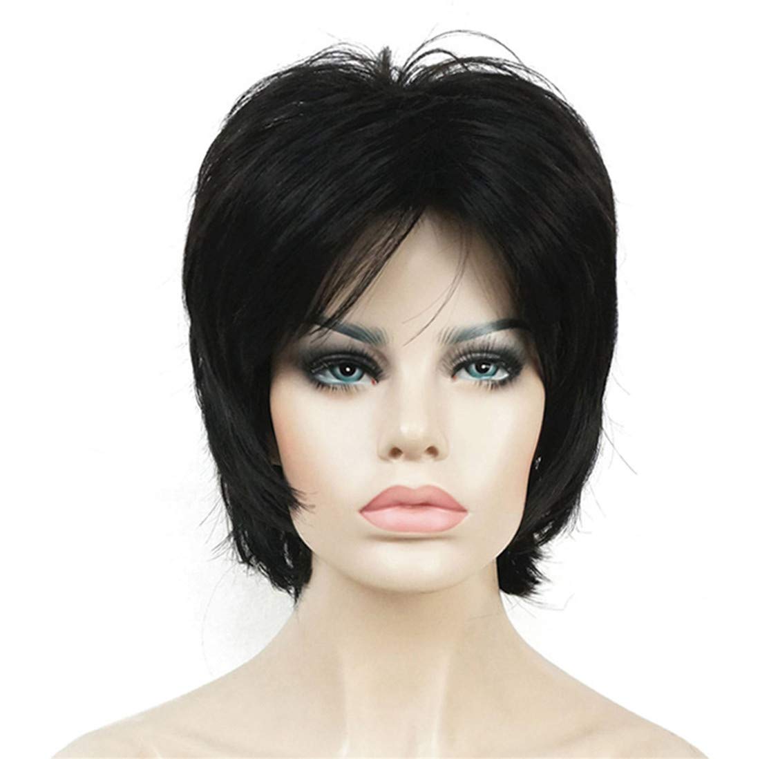 Stylish Short Layered Shaggy Synthetic Wig with Bangs for Women - Perfect for Cosplay, Halloween & Daily Fashion Looks