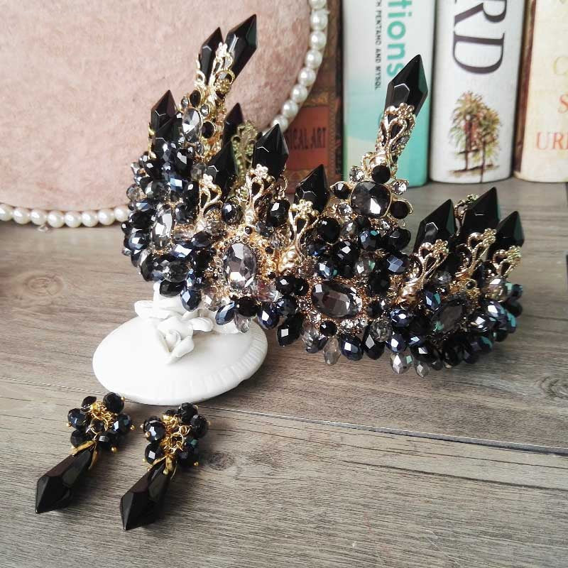 Wicked Black Voodoo Diadem Headpiece - Gothic Witchcraft Crown for Halloween Costume, Cosplay & Ritual Ceremonies