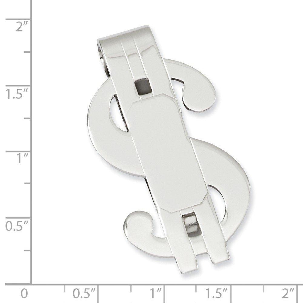 Premium Stainless Steel Dollar Sign Slim Business Credit Card Holder & Money Clip - 50mm x 27mm - Perfect for Organizing Cards & Cash for Business Professionals, Travel, and Everyday Use