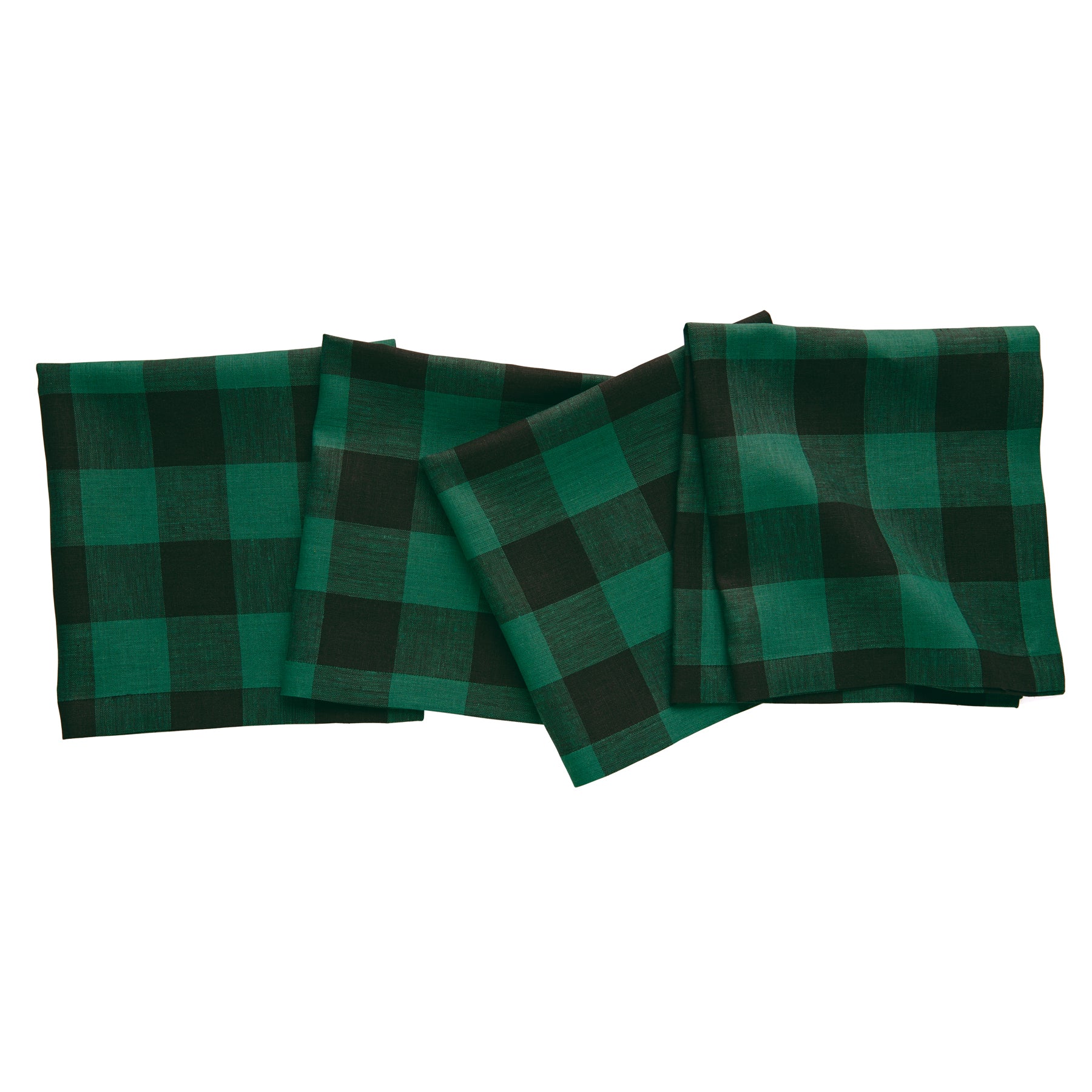 Buffalo Check Cotton Napkins - Set of 4 Premium Dinner Napkins for Holiday Table Setting, Christmas Decor & Farmhouse Dining - Reusable & Washable