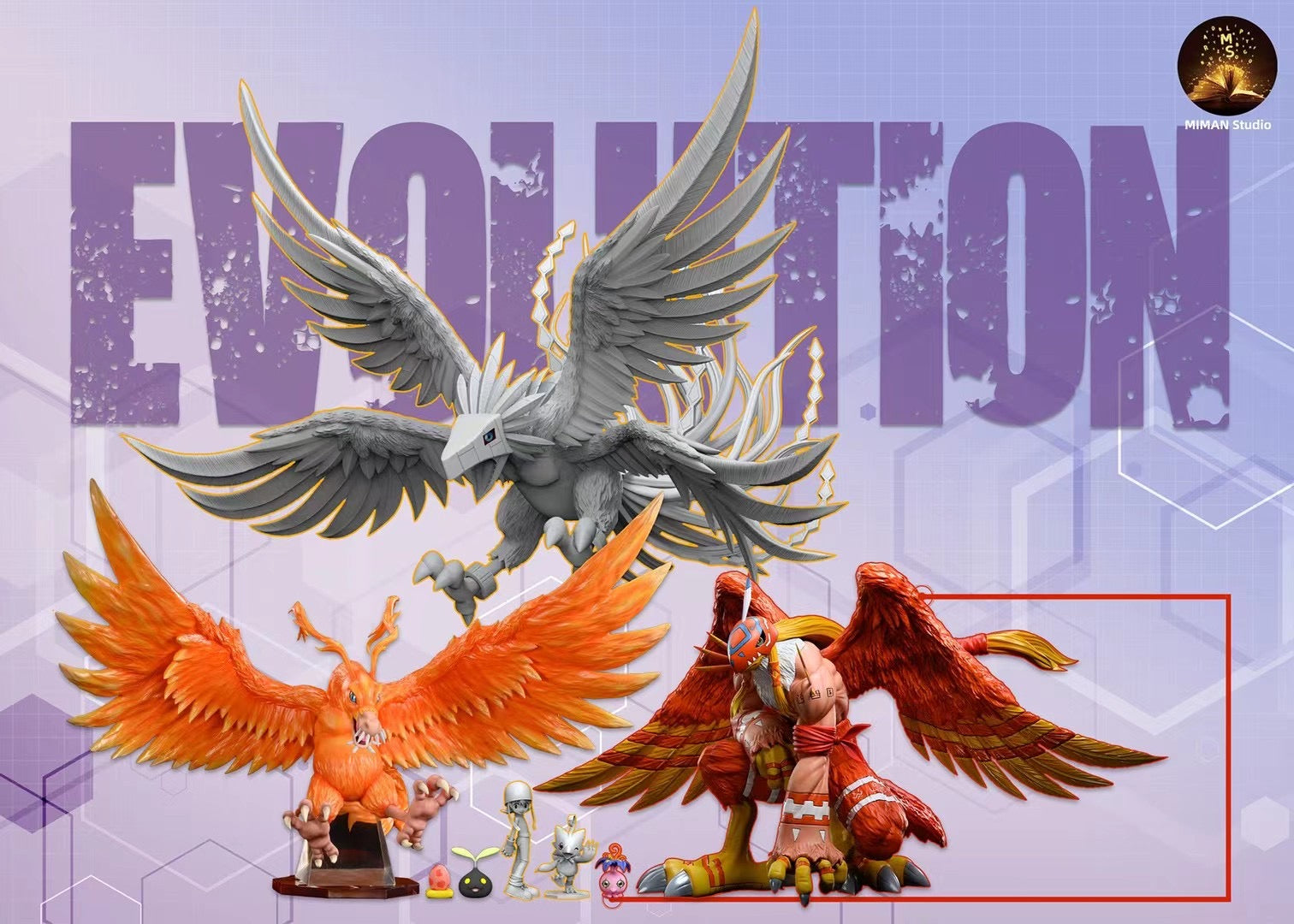Miman Studio Garudamon Action Figure - Collectible Digimon Toy for Fans | Perfect for Display, Gifts, and Anime Enthusiasts