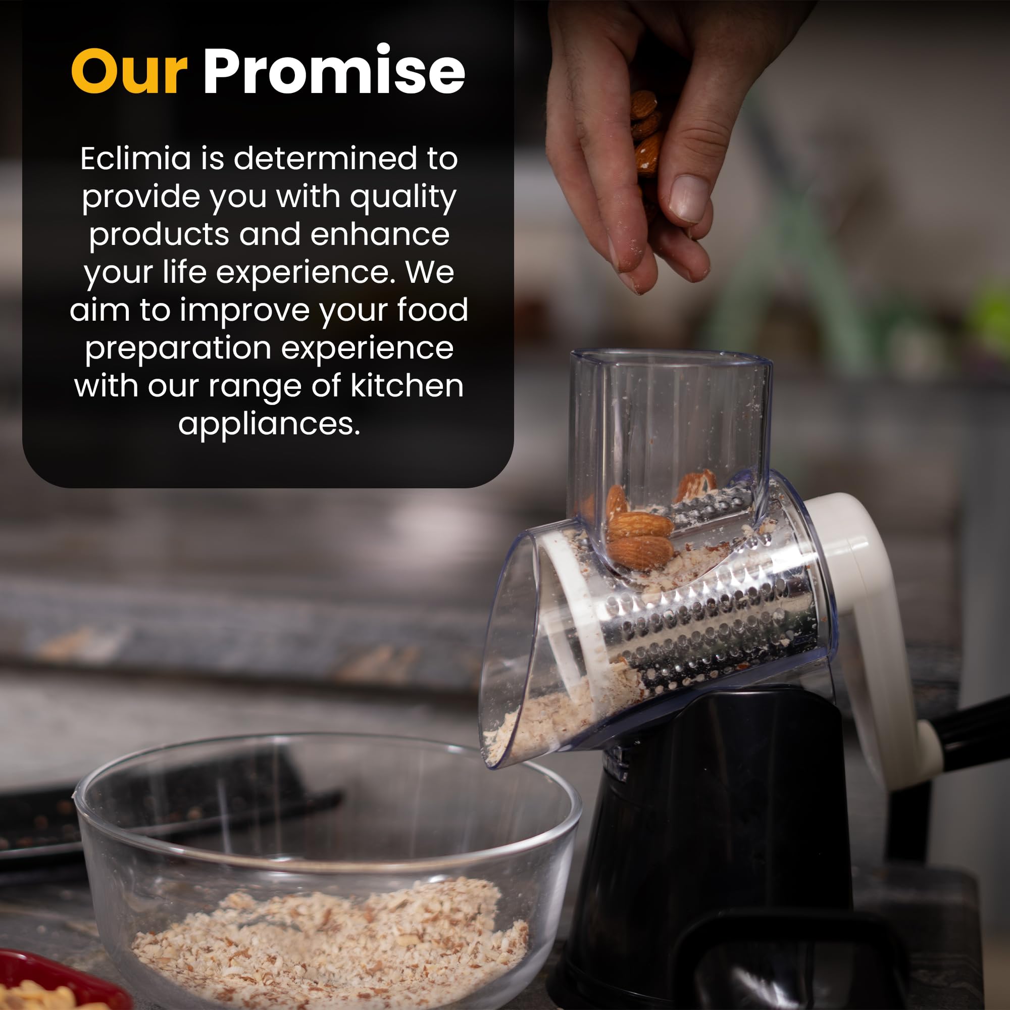 Premium Rotary Cheese Grater Set - 3-Blade Hand Crank Shredder with Suction Base, Cheese Knife, Peeler & Cleaning Brush - Perfect for Pizza, Pasta & Salad Prep - Ideal Kitchen Gift (Black)