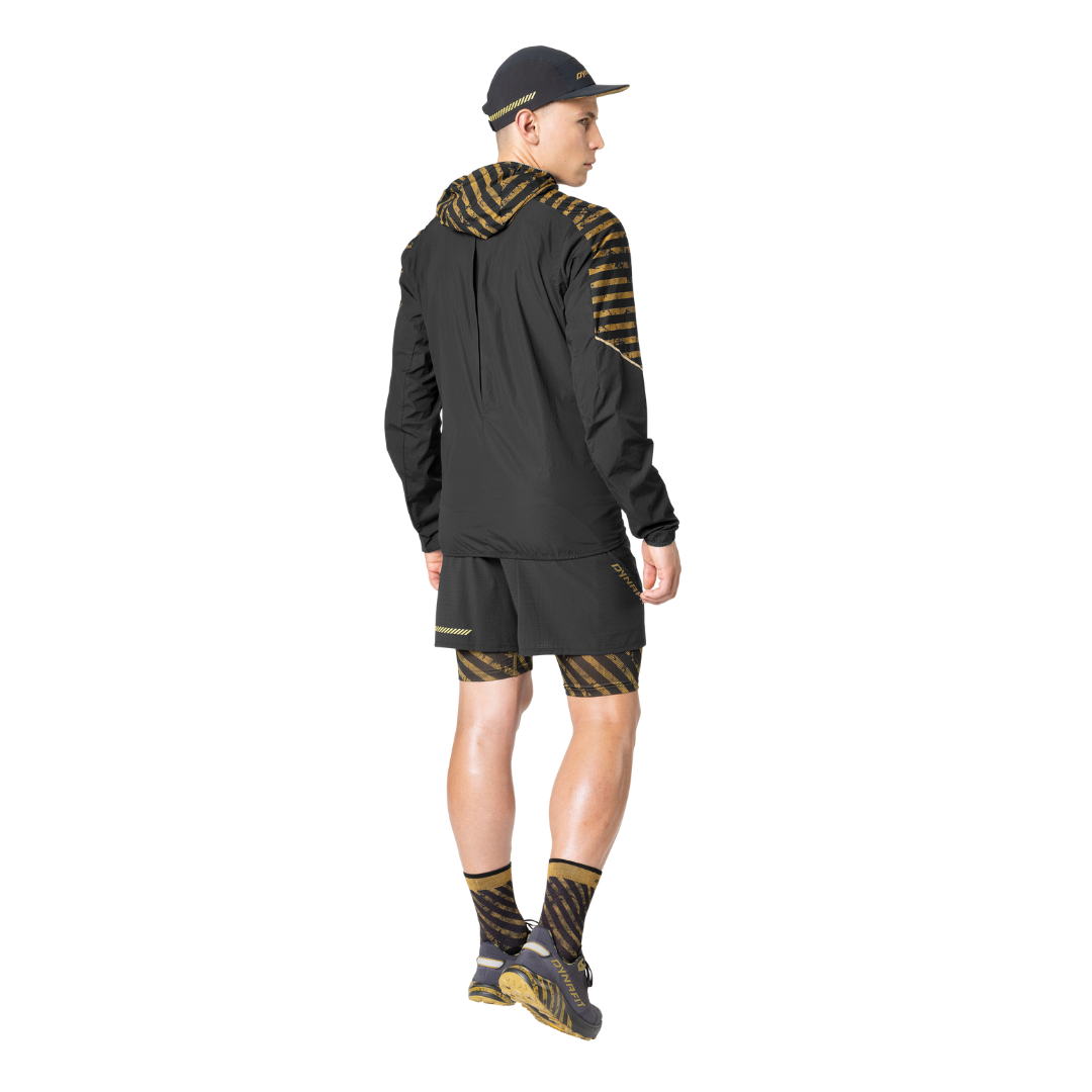 DYNAFIT Men's Trail Wind Jacket - Lightweight Water-Resistant Hiking Windbreaker for Outdoor Running & Camping