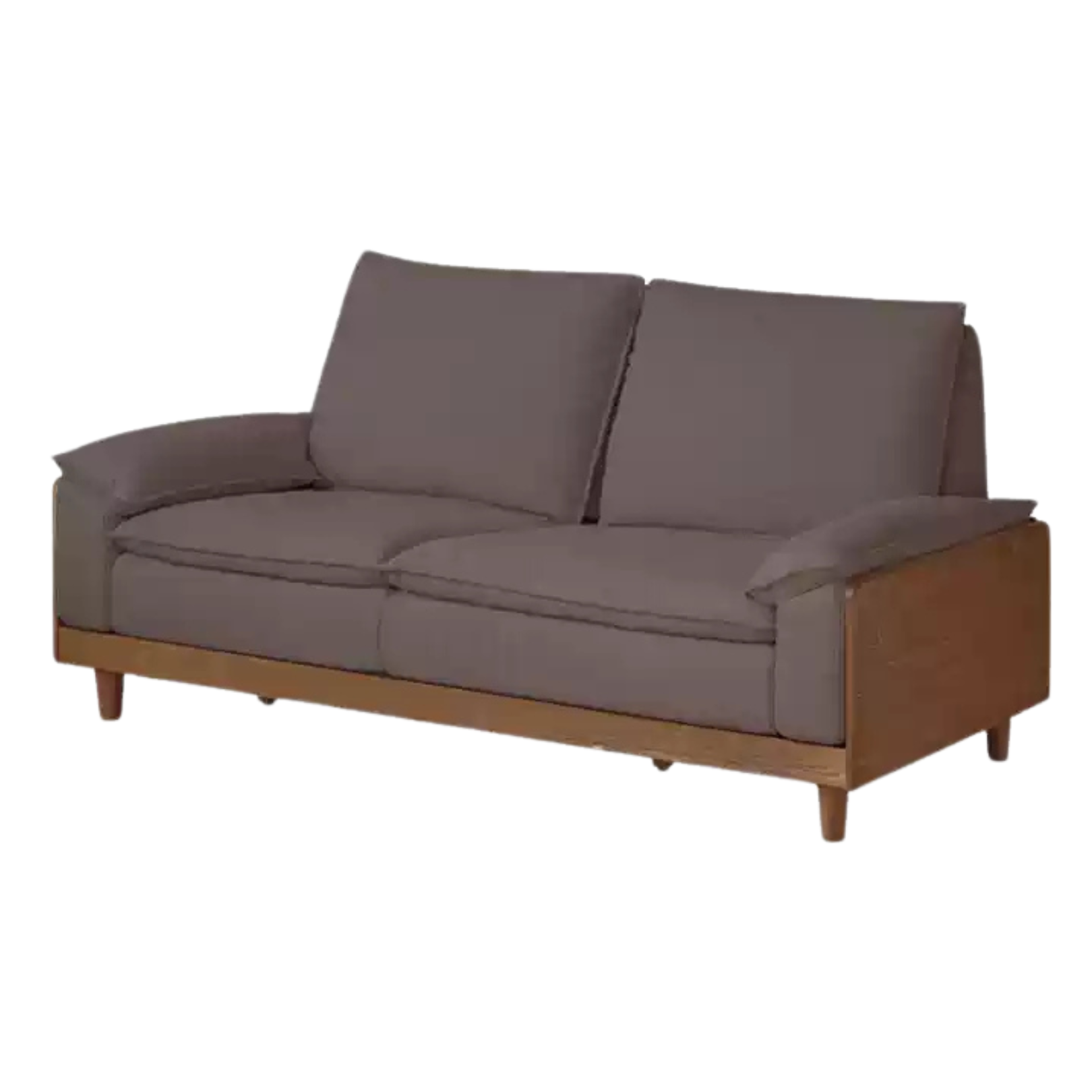 Premium Black Walnut & Ash Solid Wood High Back Sofa - Modern Farmhouse Living Room Furniture for Comfortable Seating & Relaxation - Perfect for Home, Office, or Lounge Areas