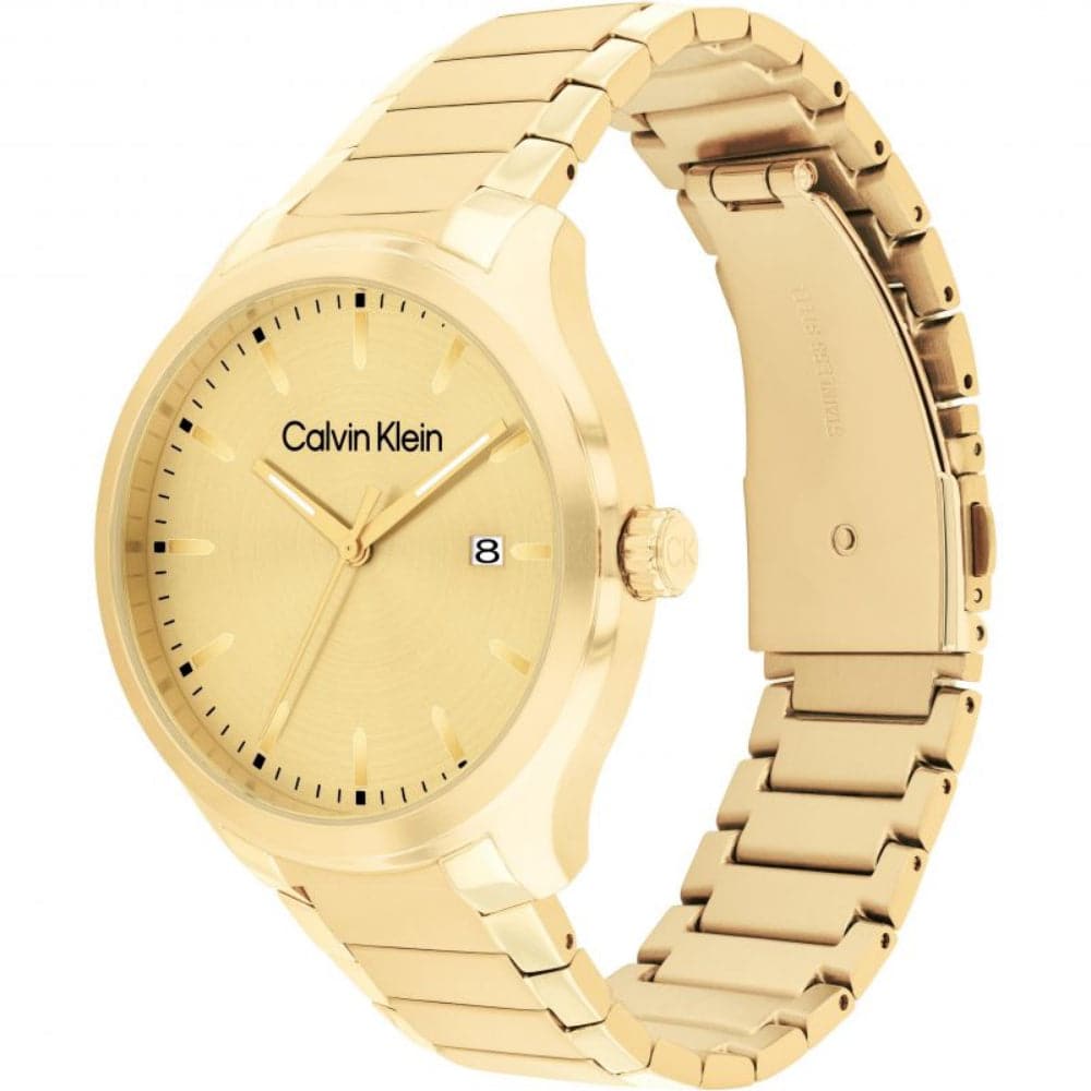 Calvin Klein Men's Gold Dial Stainless Steel Watch 25200349 - Luxury Dress Watch for Business, Formal Events & Everyday Wear