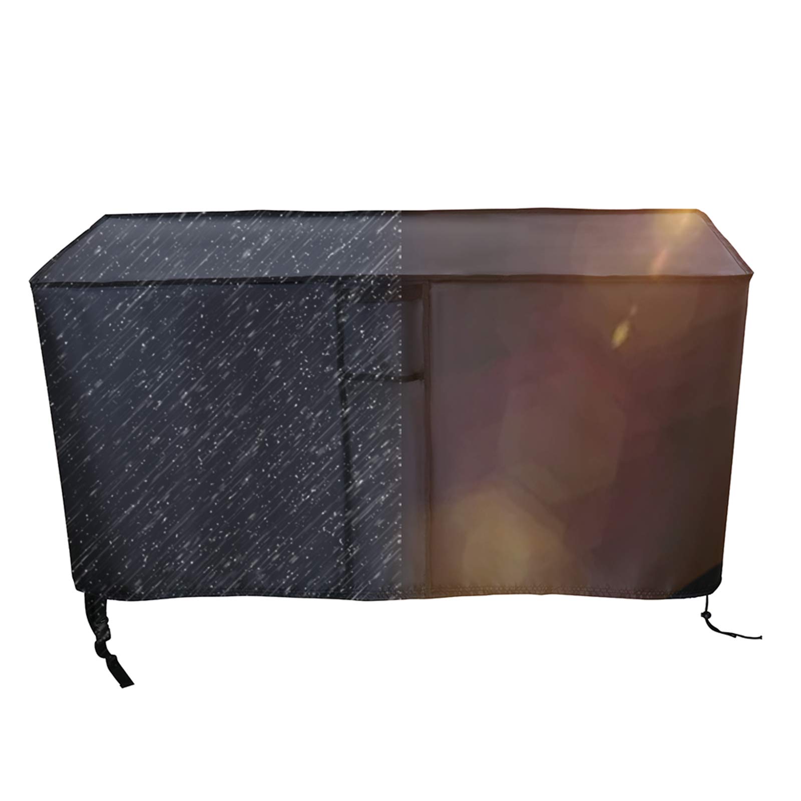 50 Inch Waterproof Patio Deck Box Cover - All Season Outdoor Furniture Protector for Storage, Black - Ideal for Garden, Backyard, and Deck Use