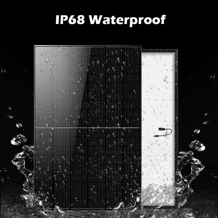SunGoldPower 415W Monocrystalline Black PERC Solar Panel - High Efficiency Solar Panel for Home, RV, Boat & Off-Grid Power Systems | Renewable Energy Solution for Residential & Commercial Use