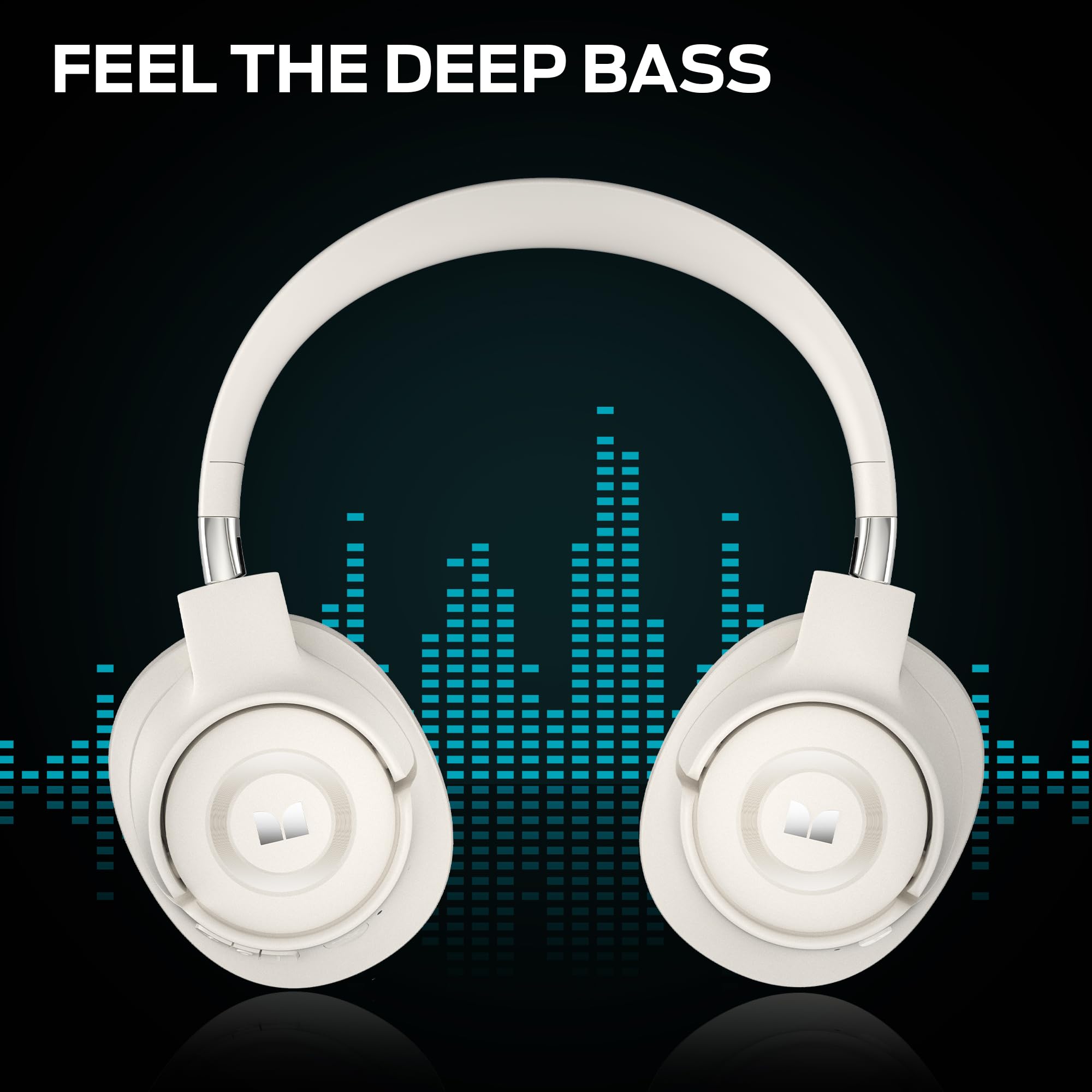 Monster Persona SE ANC Active Noise Cancelling Bluetooth Over-Ear Headphones with Built-in Mic, 60H Playtime, HiFi Stereo & Deep Bass - Wireless Headphones for Home Office, Travel, Gaming & Music Listening