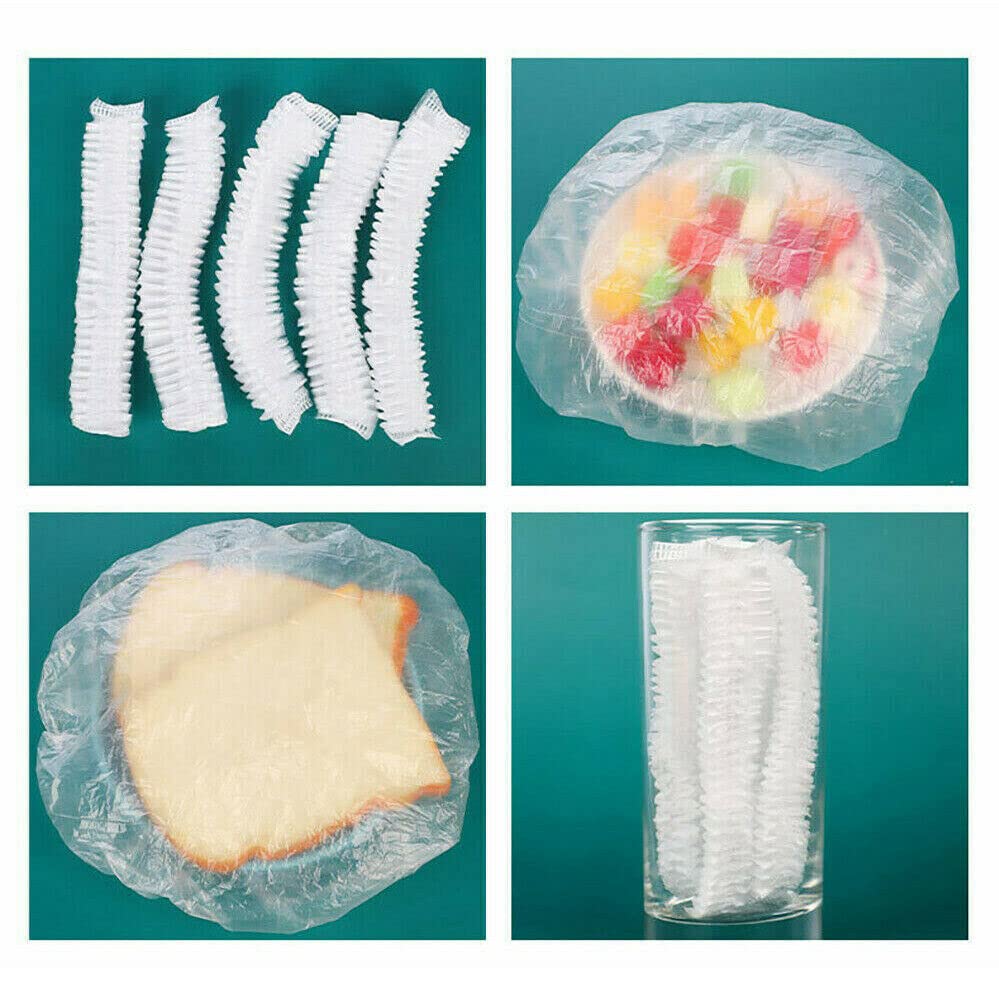 Reusable Elastic Stretch Food Covers - Adjustable Silicone Bowl Lids & Fresh Keeping Bags for Meal Prep, Leftovers & Kitchen Storage | Airtight Seal for Fruits, Vegetables & Dishes | BPA-Free Kitchen Wrap Accessories