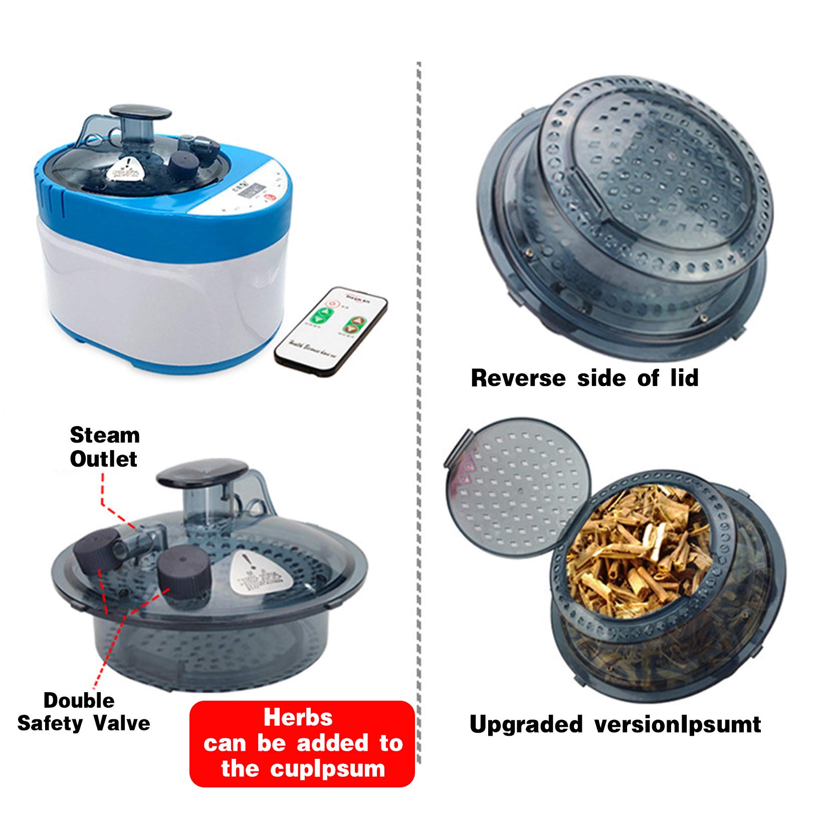 4L Portable Sauna Steamer with Remote Control - Steam Generator for Home Spa, Body Detox & Relaxation | Perfect for Personal Wellness, Post-Workout Recovery & Stress Relief