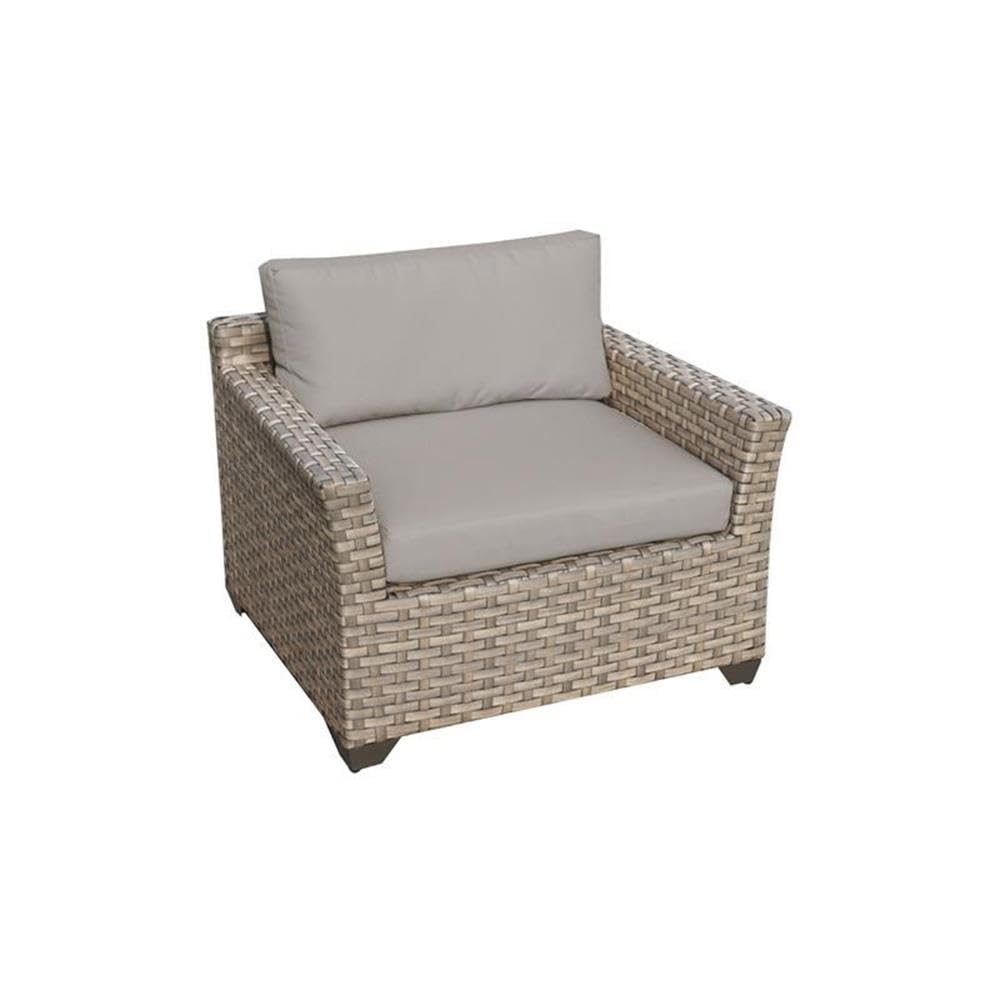 TK Classics Monterey 3-Piece Outdoor Wicker Patio Furniture Set in Black - Perfect for Garden, Poolside & Backyard Relaxation
