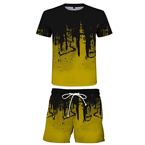 Men's 2 Piece Tracksuit Set - Casual Short Sleeve Sweatshirt & Beach Shorts Outfit | Perfect for Summer, Gym, Travel & Streetwear Fashion 2023