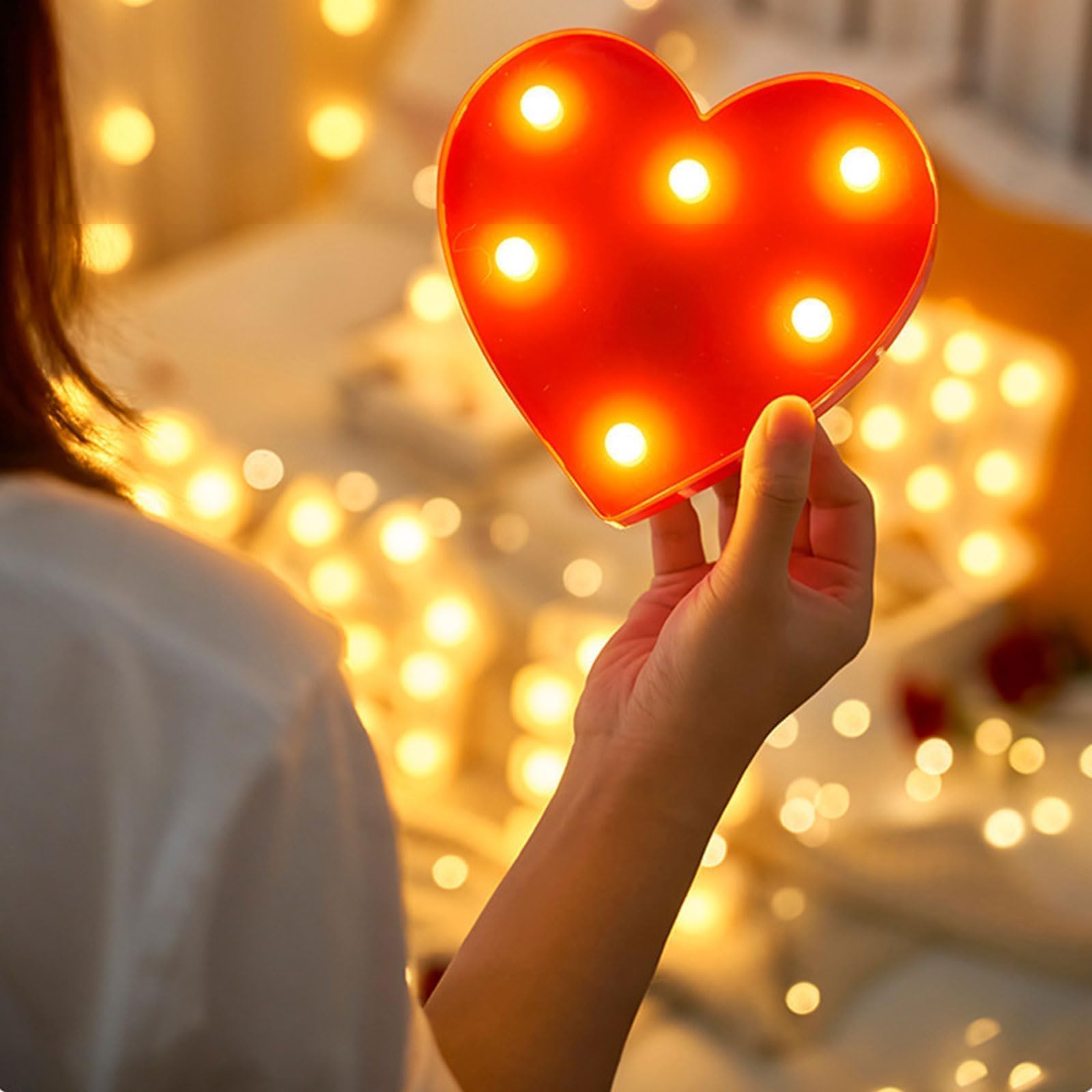 I Love You LED Light Up Letters Sign - Romantic Wedding Proposal Decor, Heart Marquee Night Light for Bedroom, Christmas Holiday Gift, Home Party Decoration - Perfect for Anniversaries, Valentine's Day & Date Nights