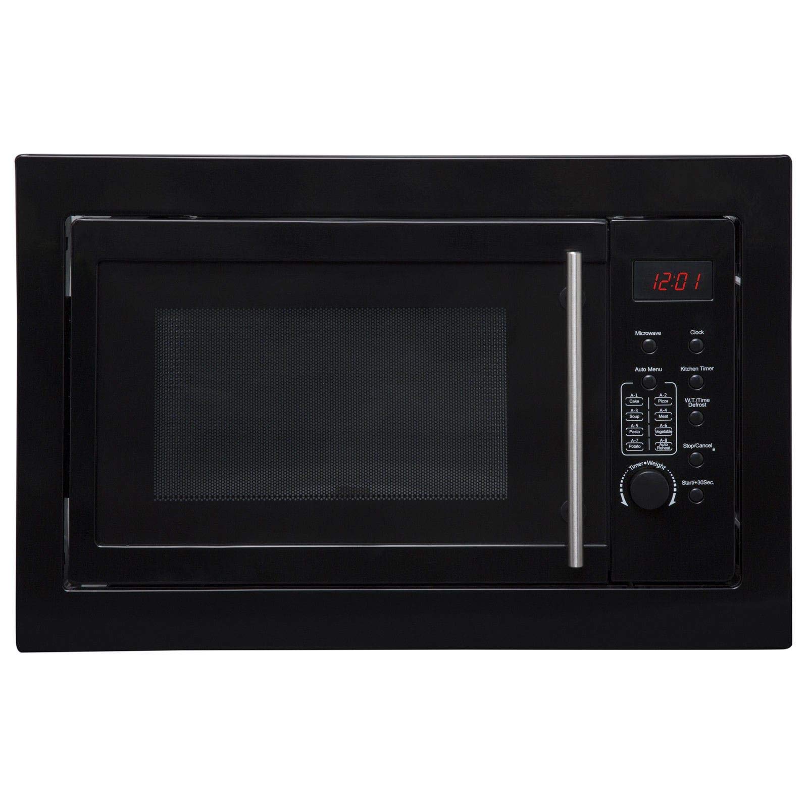 SIA BIM25BL 25L Built-in Microwave Oven with Digital Timer - 900W Power, Black - Perfect for Kitchen Remodeling & Small Space Cooking